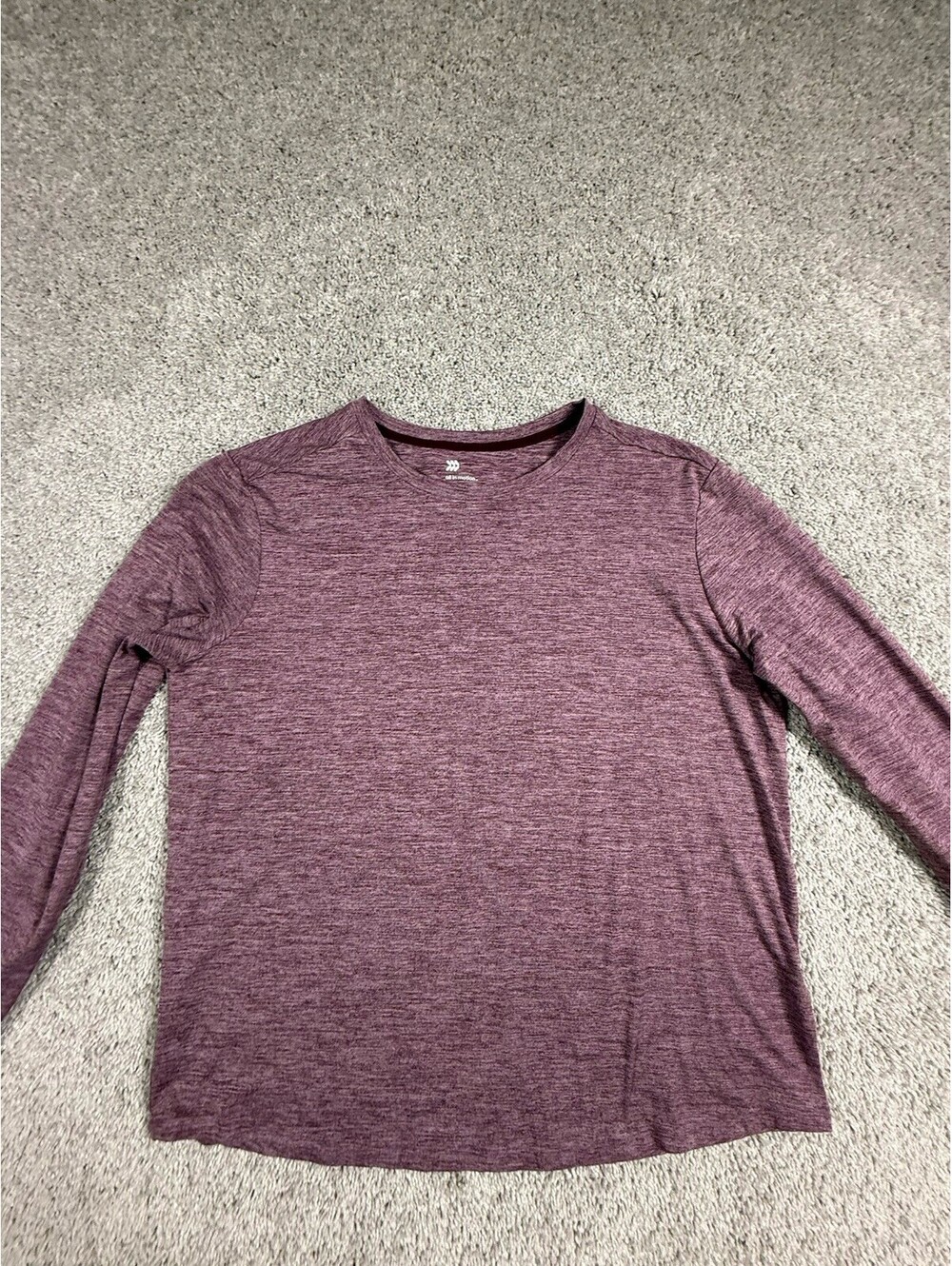 NWOT All In Motion Men’s Large Microfiber Long Sleeve Shirt Burgundy Wine